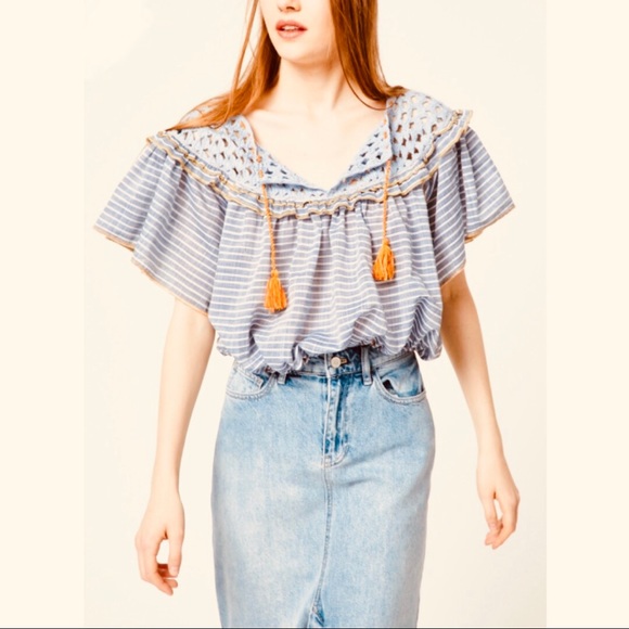 💙SOLD! Free People Allora Allora Blouse. - Picture 3 of 4